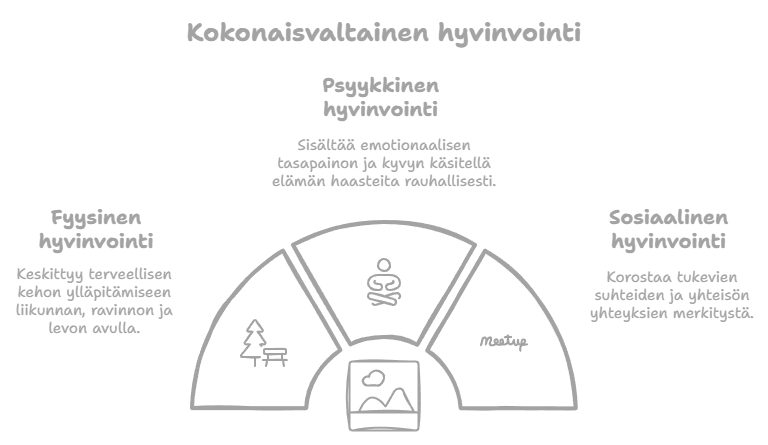 visualisaatio mistä kokonaisvaltainen hyvinvointi koostuu